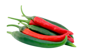 red and green chili